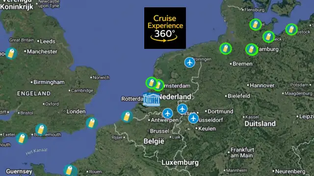 DE CRUISE ATLAS MET VERTREK NAAR CRUISEHAVENS UIT NEDERLAND